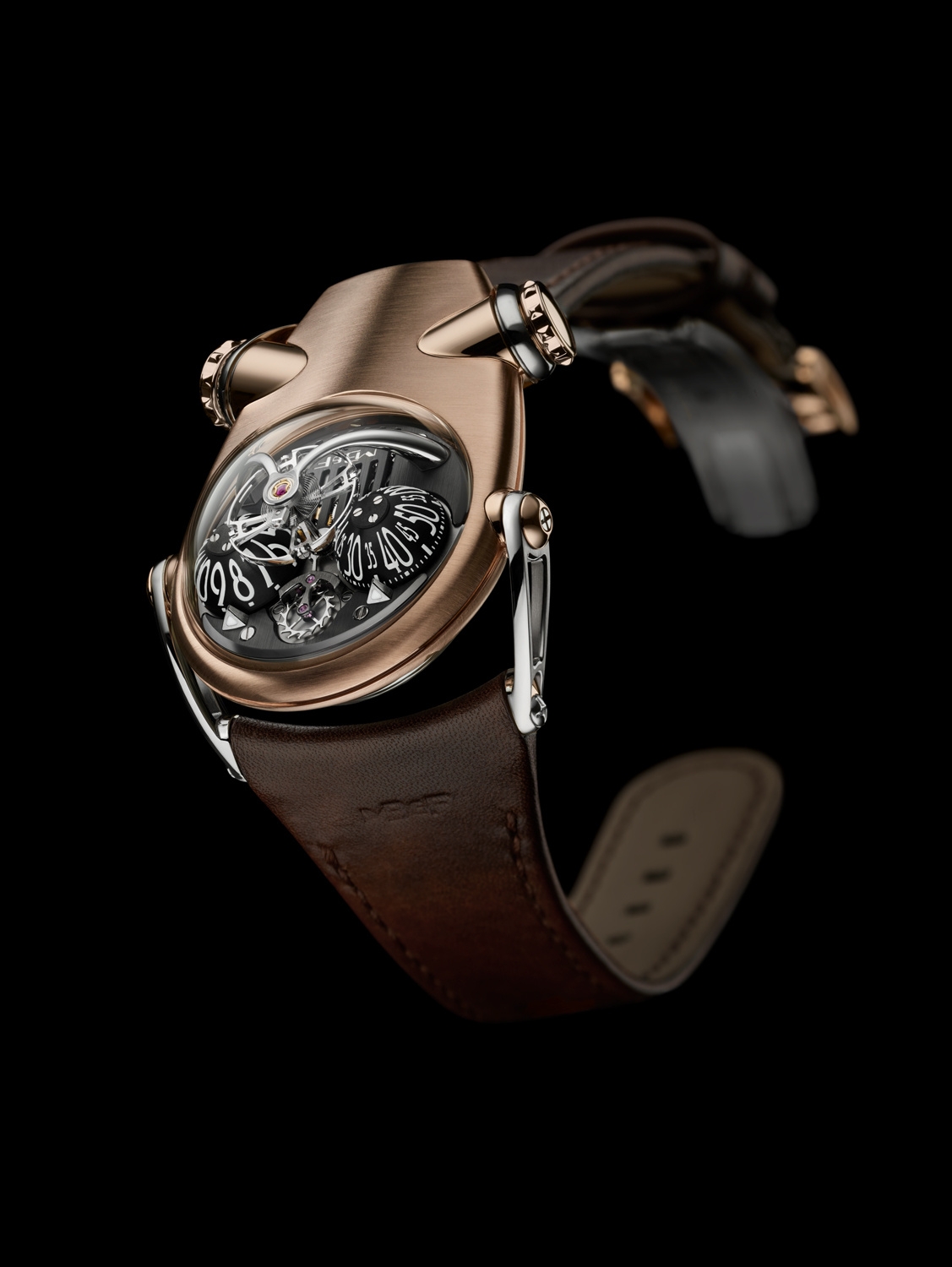 MB&F 100.RL.B : Horological Machine N°10 HM10 Bulldog Red Gold / Titanium