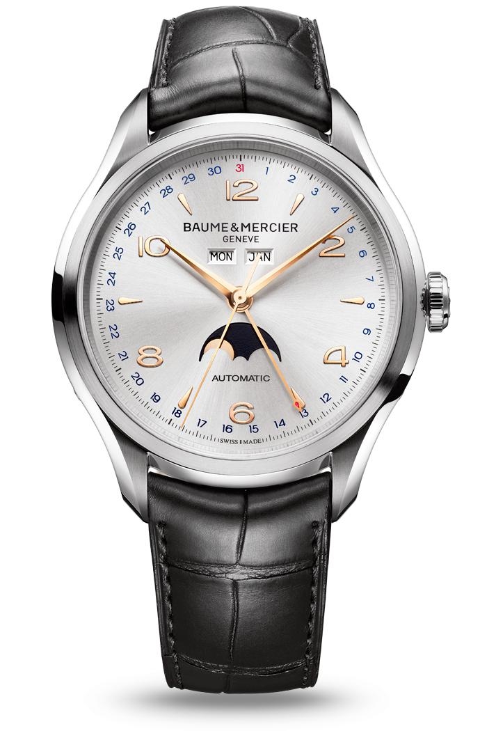 Baume & Mercier 10055 : Clifton Complete Calendar Stainless Steel / Silver / Strap