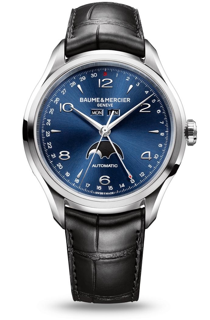 Baume & Mercier 10057 : Clifton Complete Calendar Stainless Steel / Blue / Strap