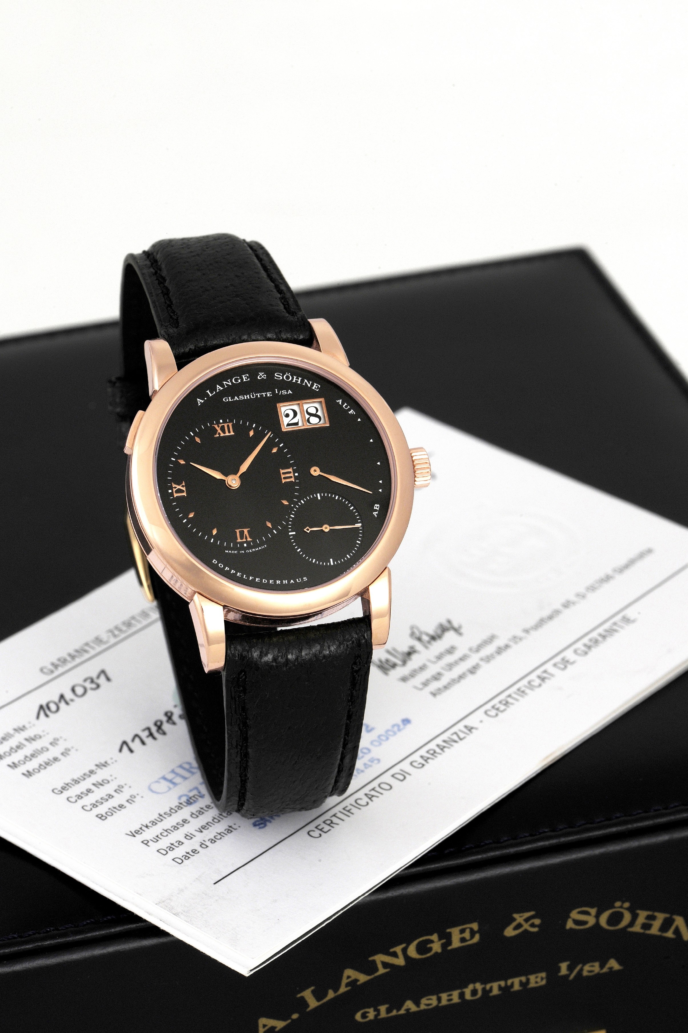 A. Lange & Söhne 101.031 : Lange 1 Pink Gold Black