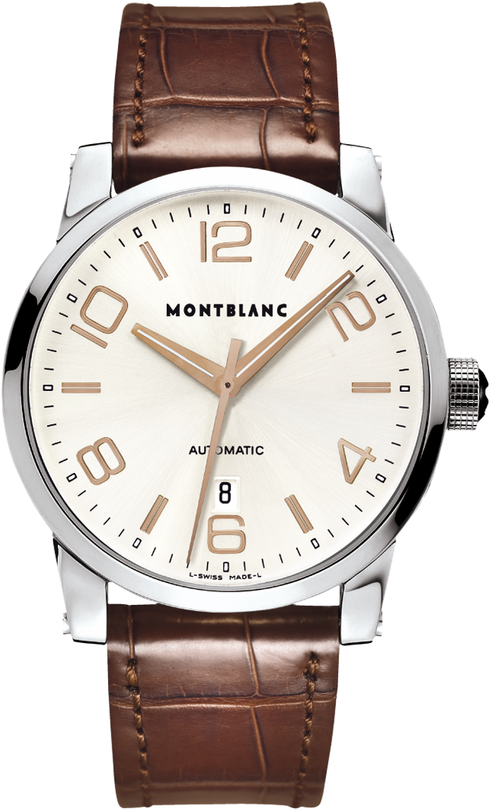 Montblanc 101550 : TimeWalker Date Automatic 4810 42 Silver / Red Gold Numerals