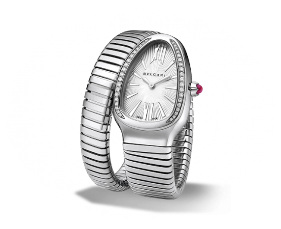 Bulgari 101816 : Serpenti Tubogas Silver Diamond