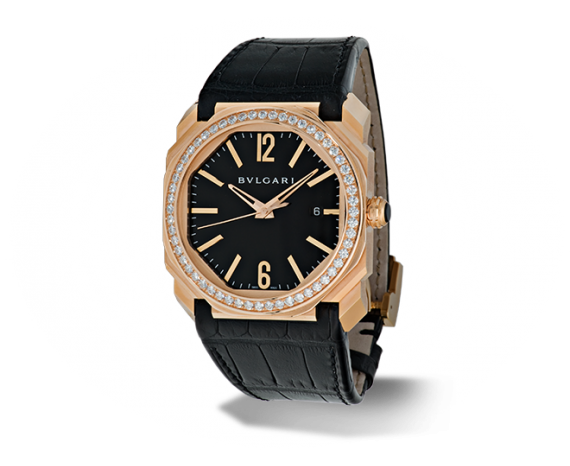 Bulgari 102039 : Octo Solotempo 41 Pink Gold Diamonds