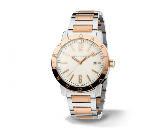 Bulgari 102053 : Bulgari Solotempo 41.5 Two Tone White Bracelet
