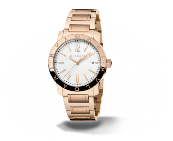 Bulgari 102106 : Bulgari Solotempo 39 Pink Gold Silver Bracelet