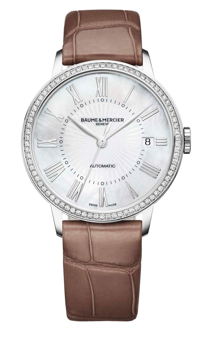 Baume & Mercier 10222 : Classima 36.5 Automatic Stainless Steel / Diamond / MOP / Alligator