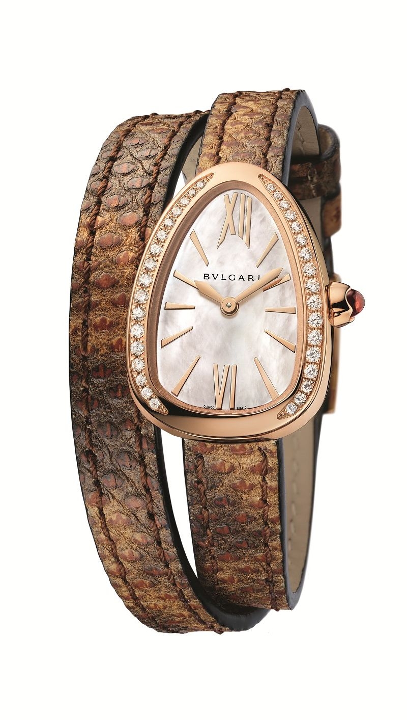 Bulgari 102727 : Serpenti Skin Pink Gold / Diamond / MOP