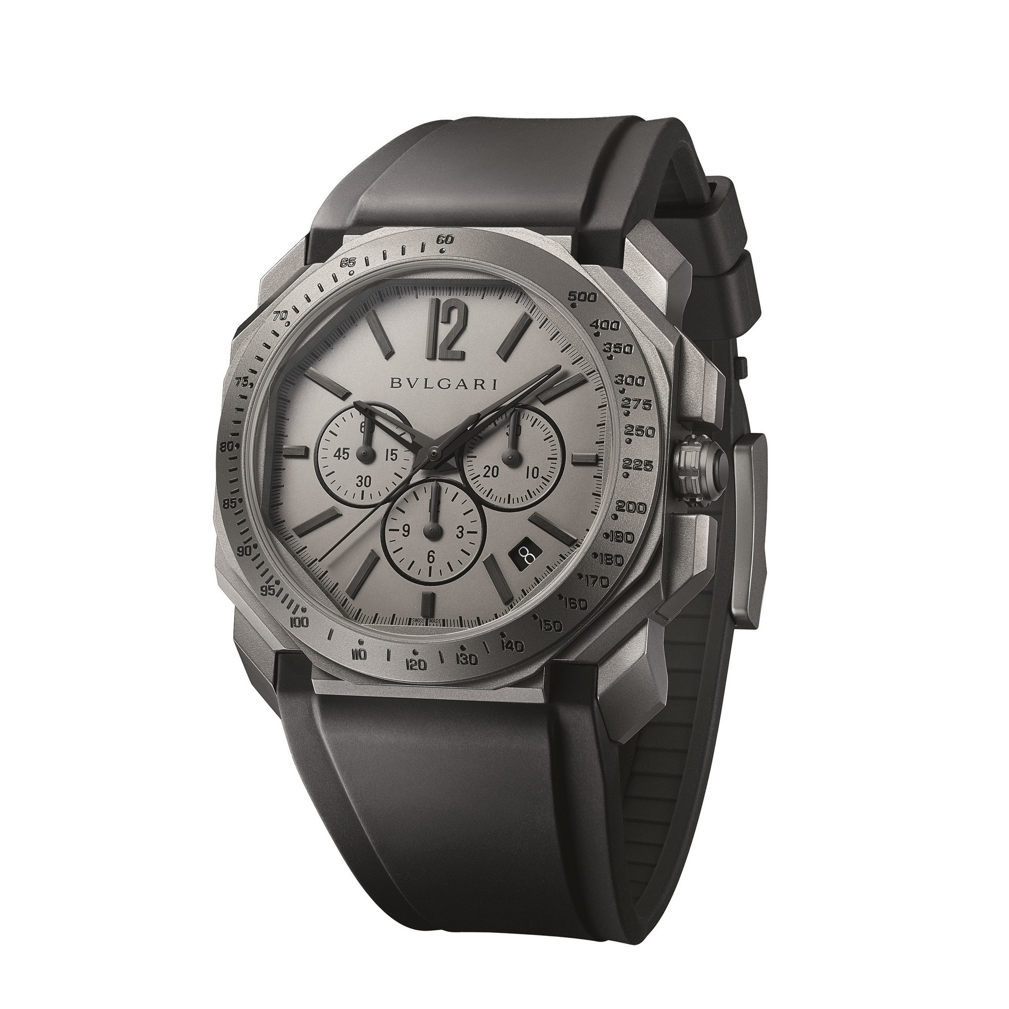 Bulgari 102859 : Octo Velocissimo Titanium / Grey / Rubber
