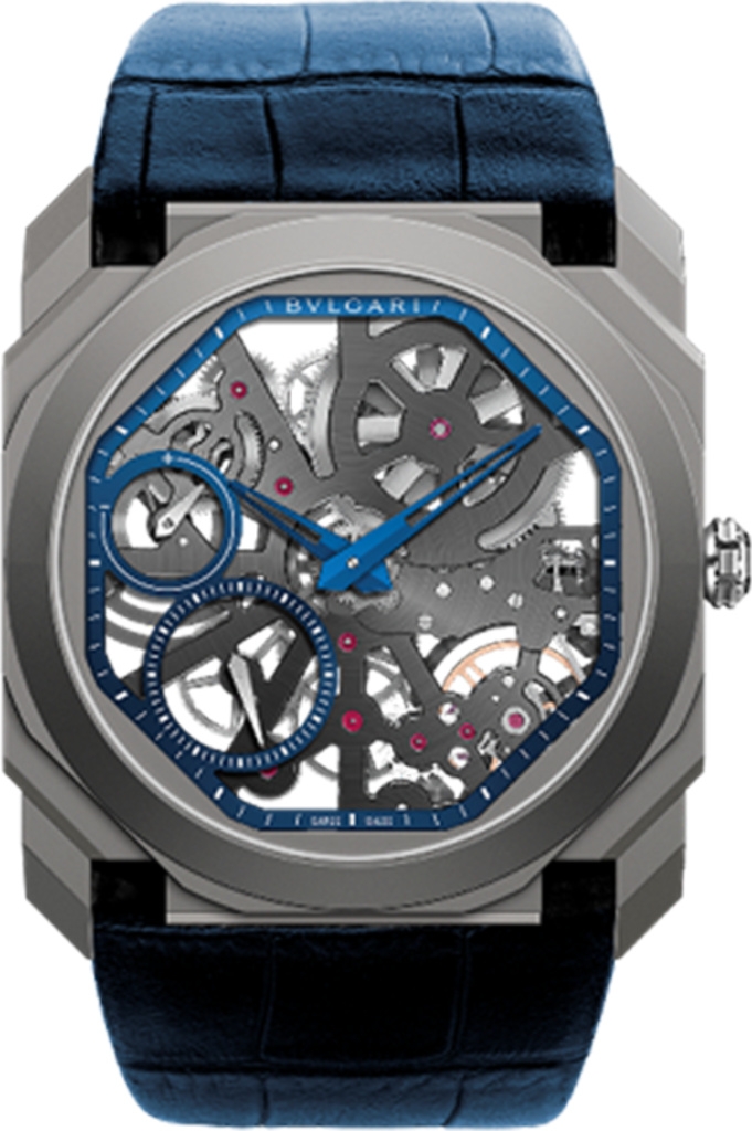 Bulgari 102941 : Octo Finissimo Skeleton Titanium / Alligator / Limited Edition
