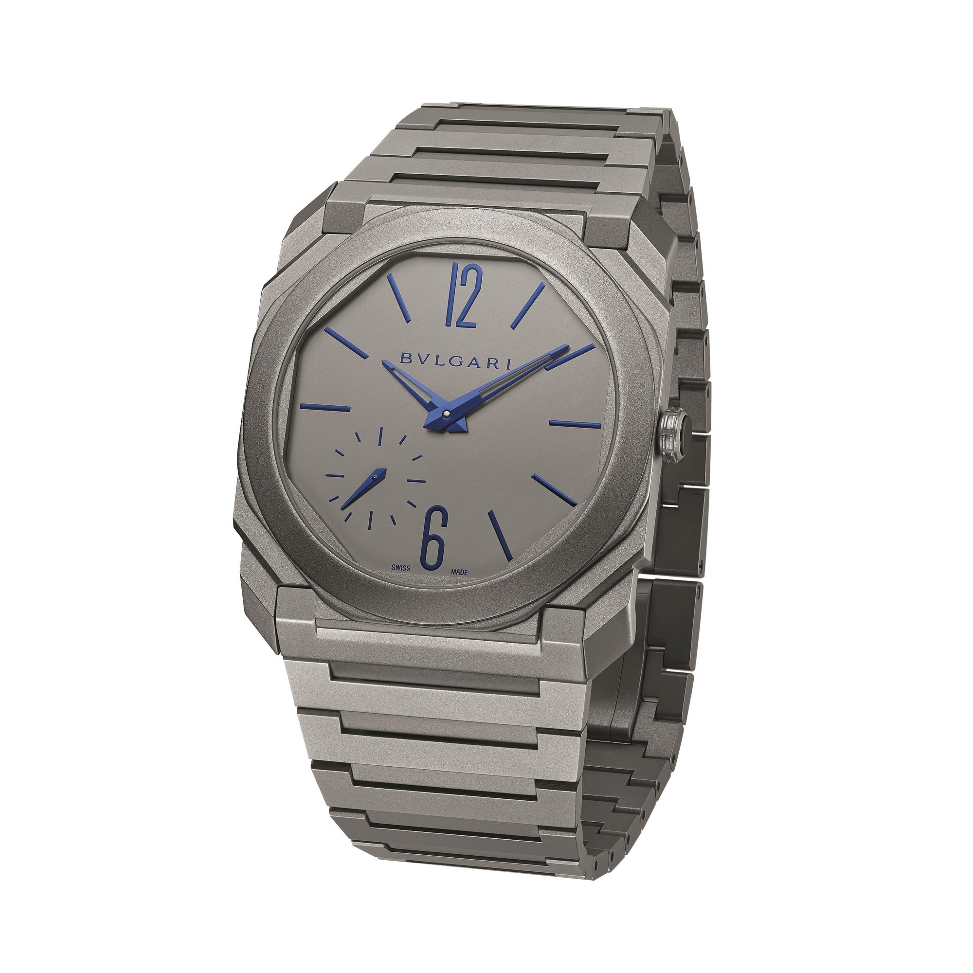 Bulgari 102945 : Octo Finissimo Automatic Titanium / Grey - Blue / Bracelet
