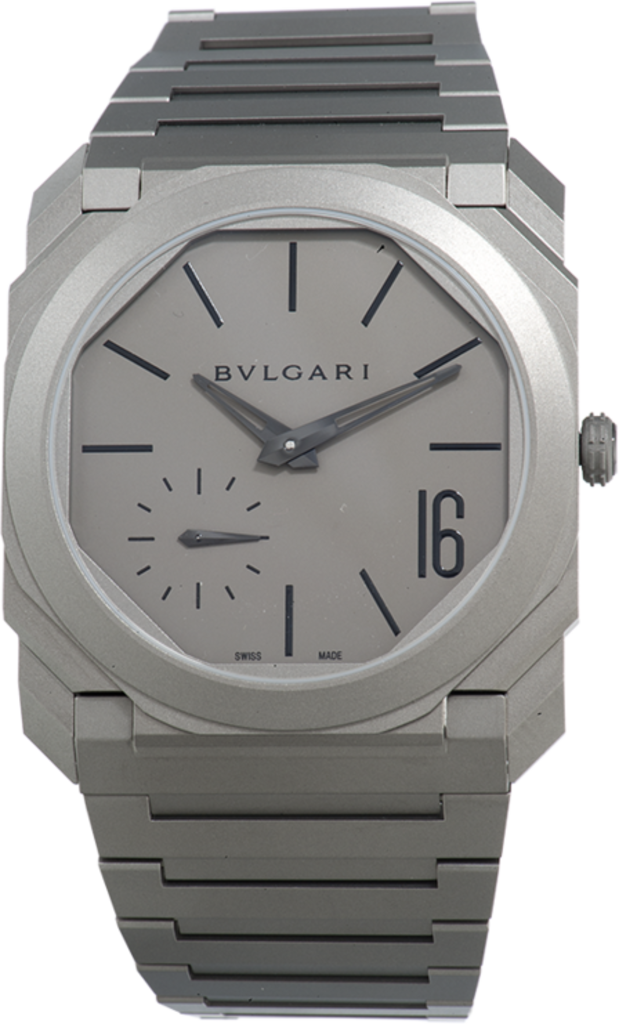Bulgari 102971 : Octo Finissimo Automatic Titanium / Grey / WorldTempus