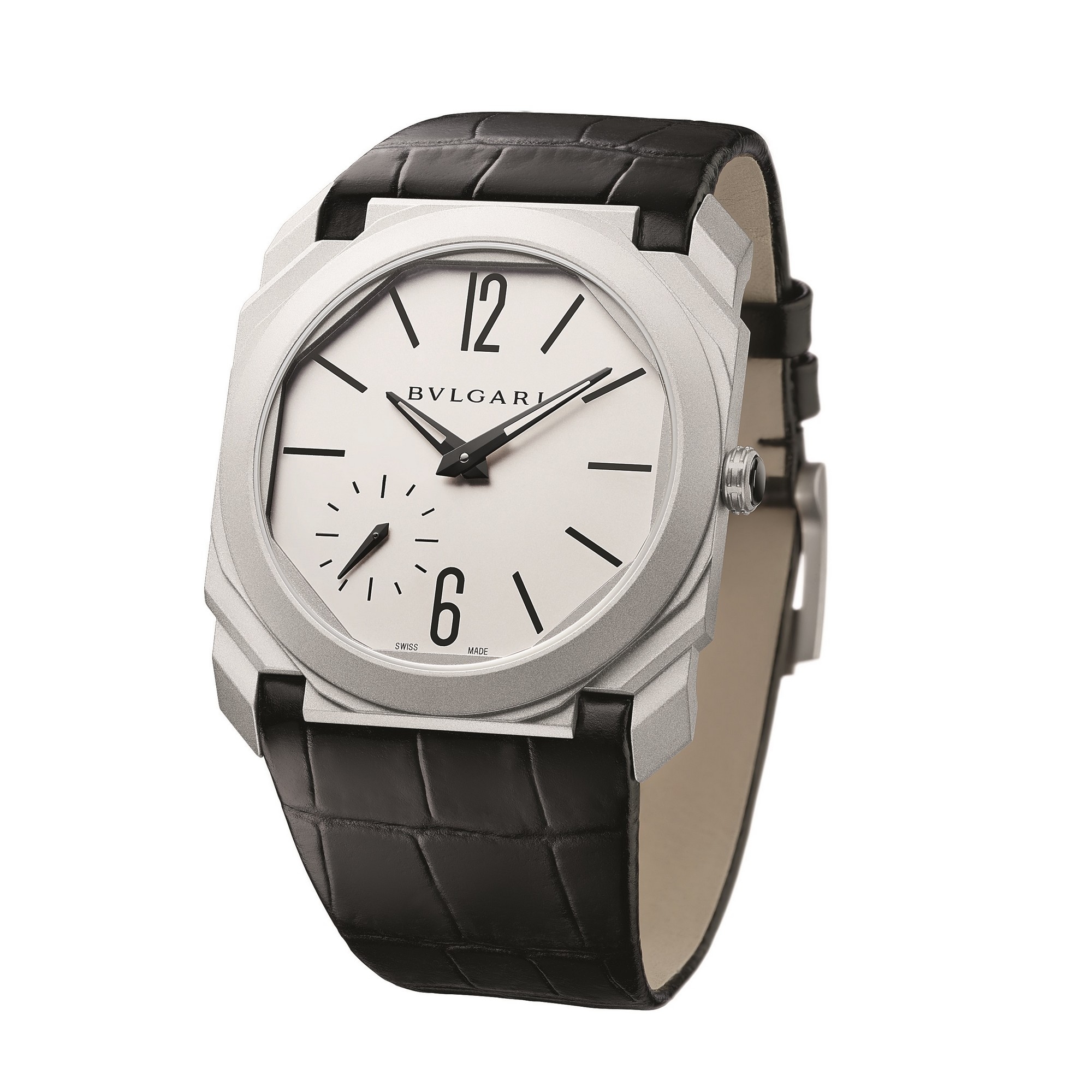 Bulgari 103035 : Octo Finissimo Automatic Stainless Steel / Grey / Alligator