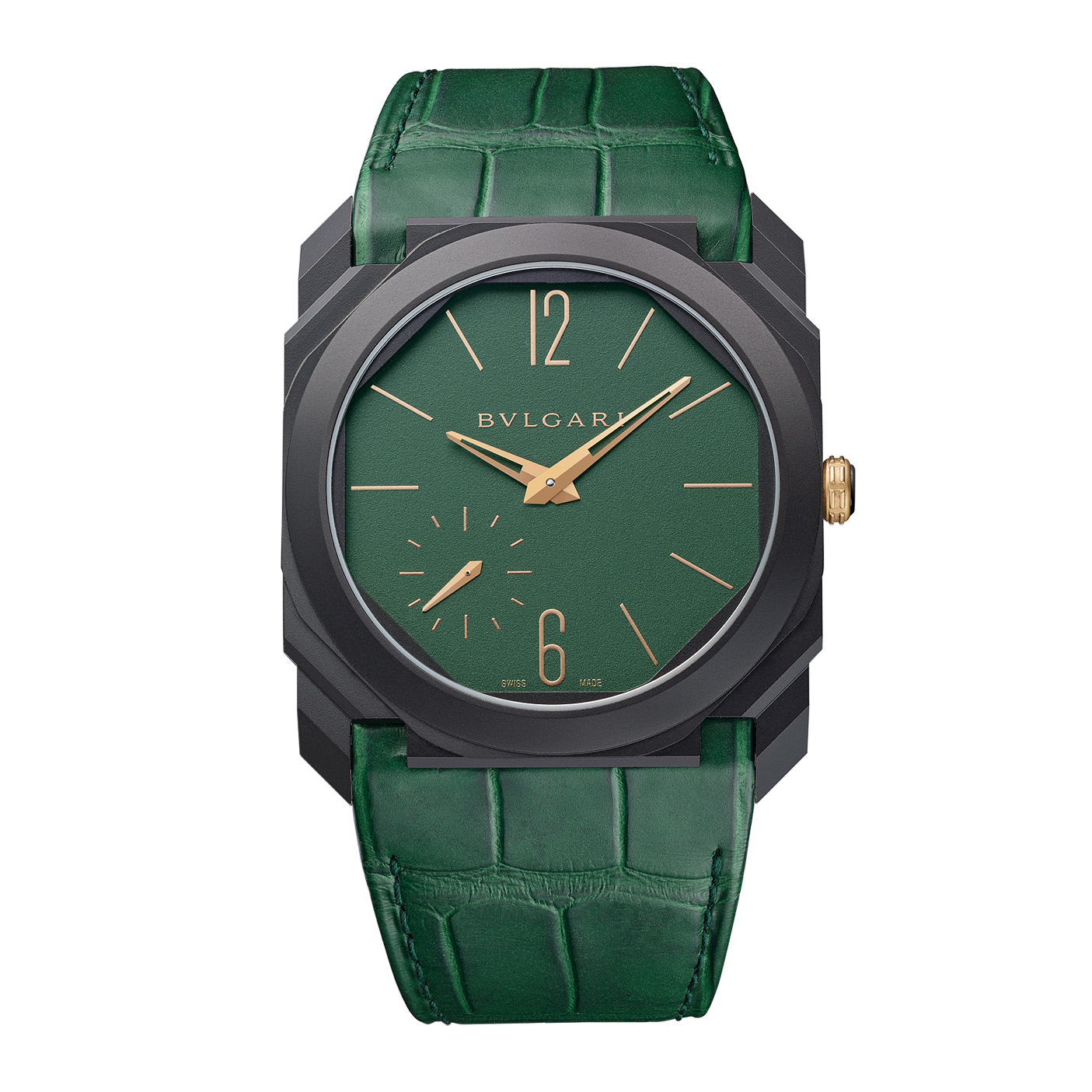 Bulgari 103151 : Octo Finissimo Automatic Titanium / DLC / Green