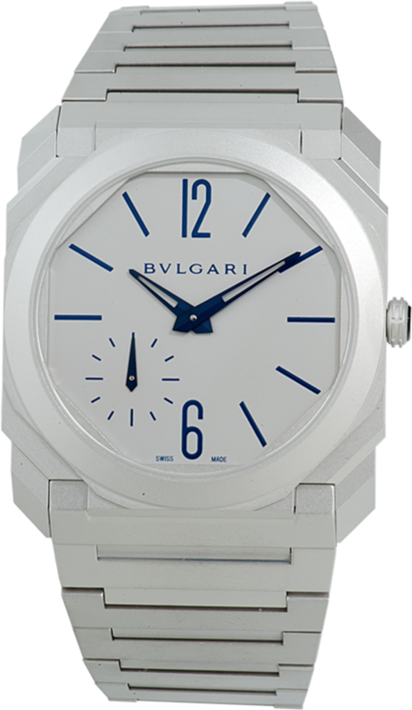 Bulgari 103170 : Octo Finissimo Automatic Titanium / Grey - Blue / Bracelet