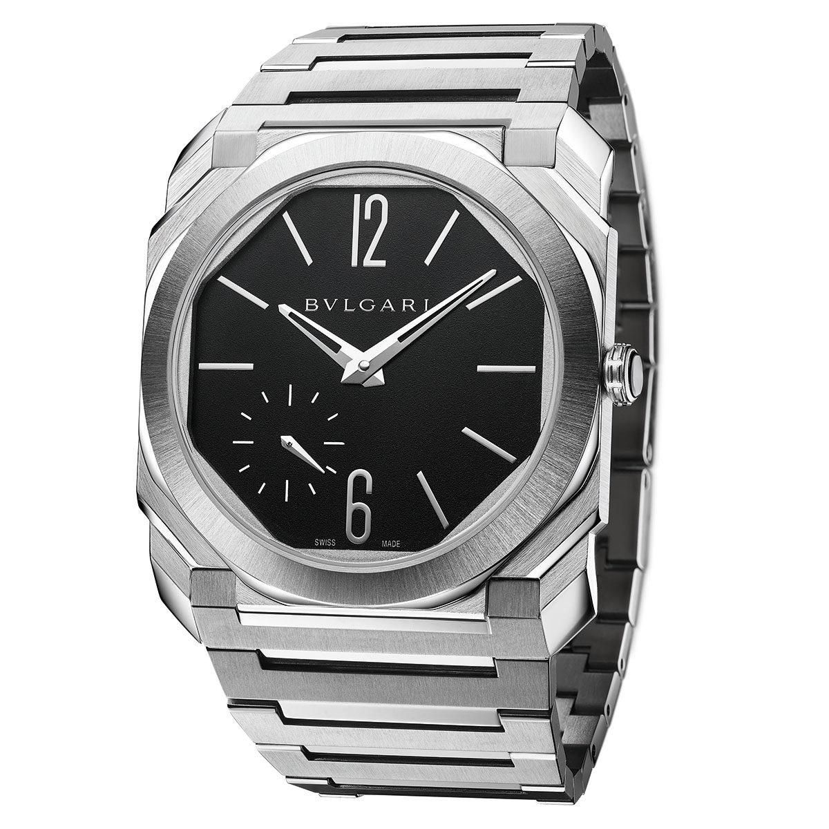 Bulgari 103297 : Octo Finissimo 100m Stainless Steel / Black / Bracelet