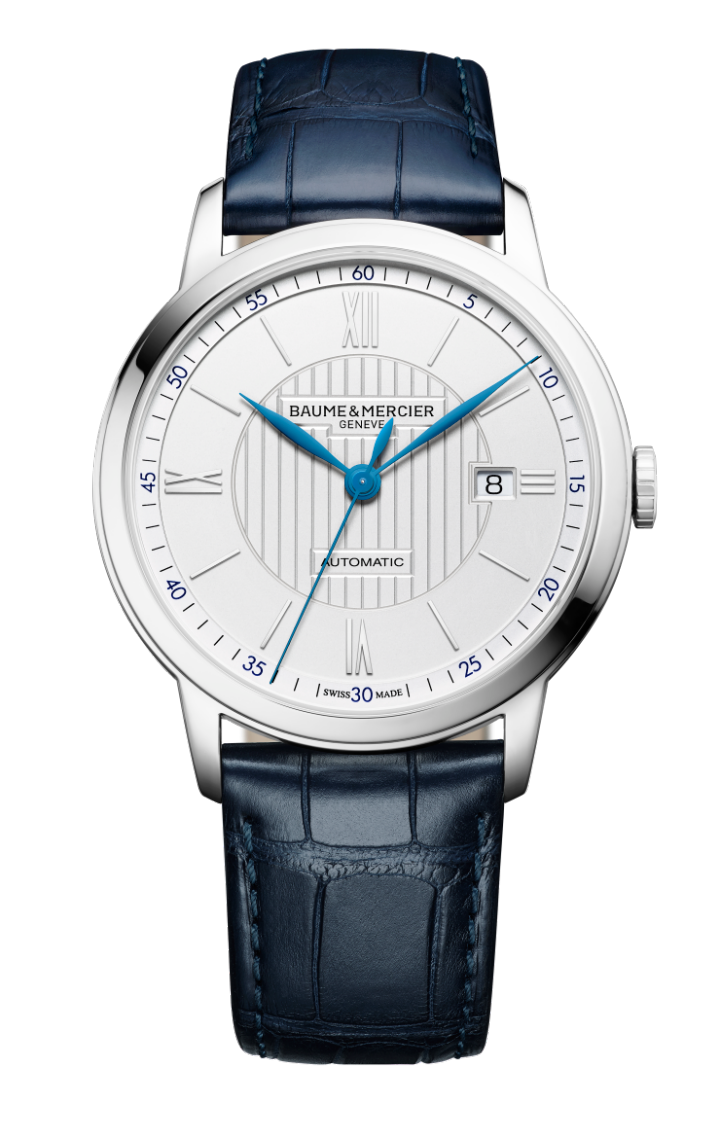 Baume & Mercier 10333 : Classima Executives Automatic 42 Stainless Steel / Silver / Alligator