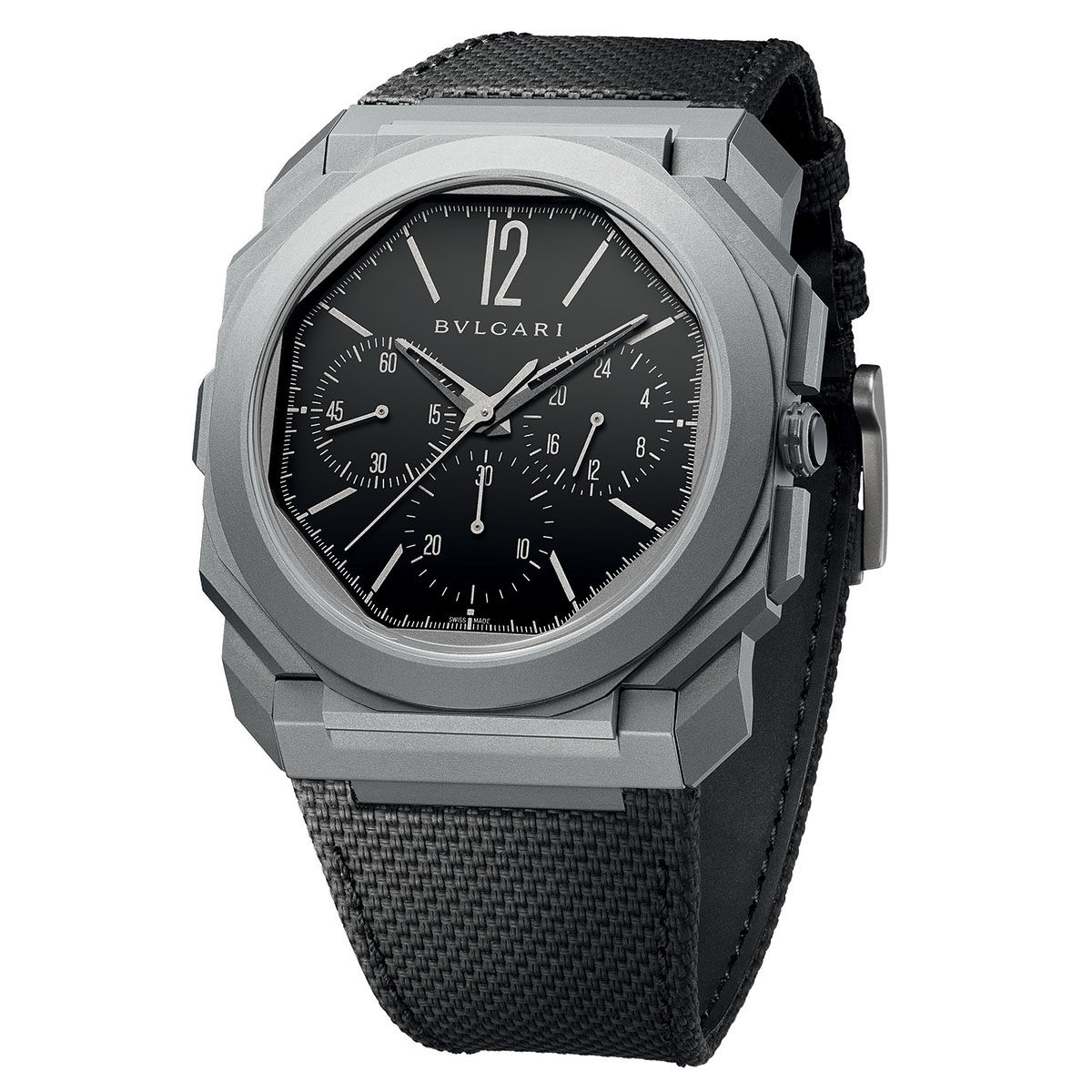 Bulgari 103371 : Octo Finissimo Chronograph GMT Automatic Titanium / Black