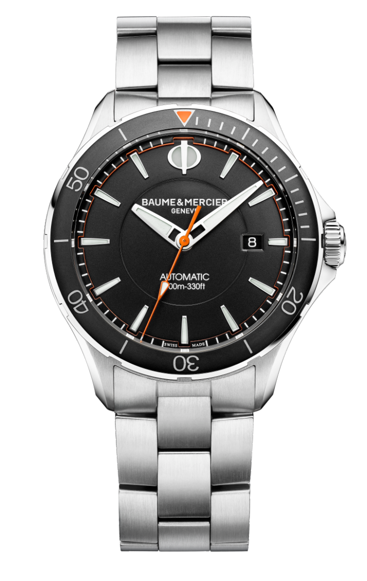 Baume & Mercier 10340 : Clifton Club Stainless Steel / Black / Bracelet