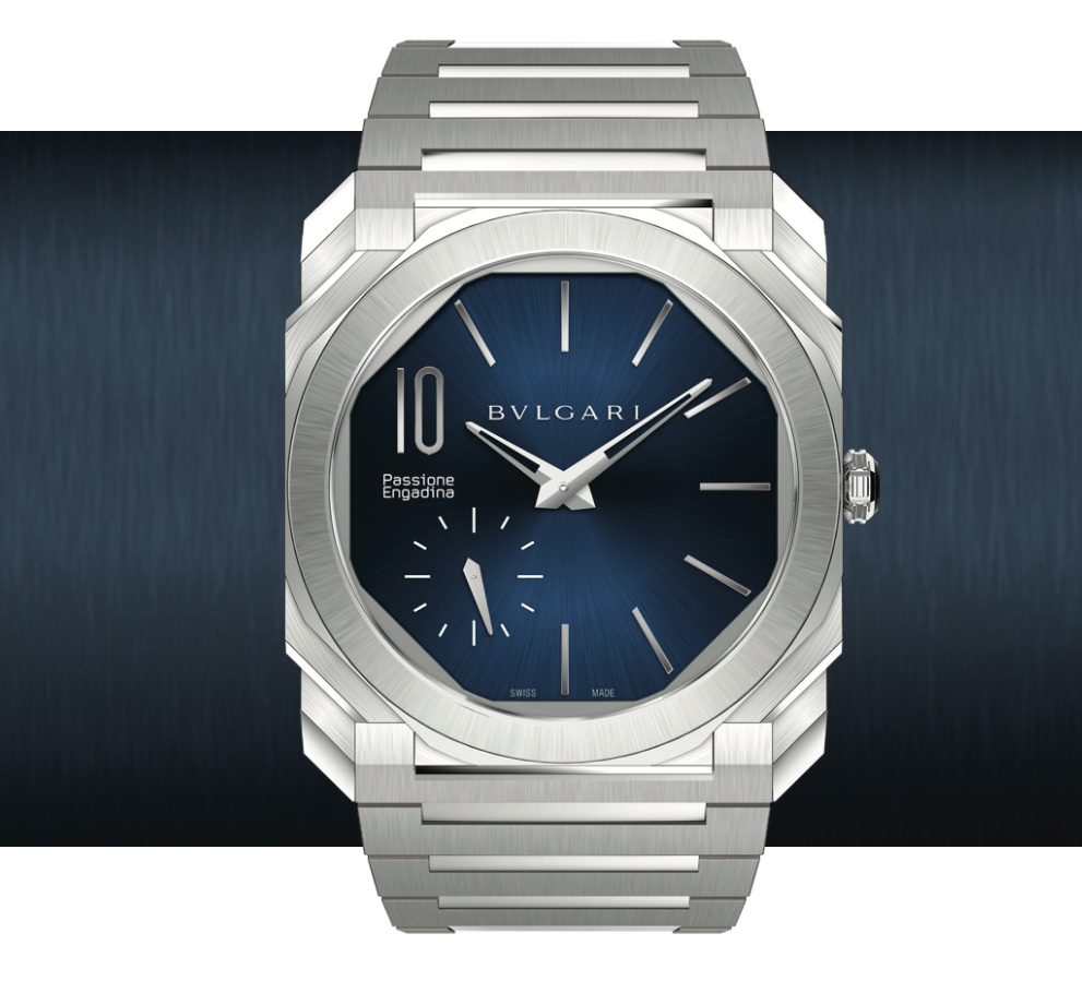 Bulgari 103564 : Octo Finissimo Automatic Steel / Blue / Passione Engadina