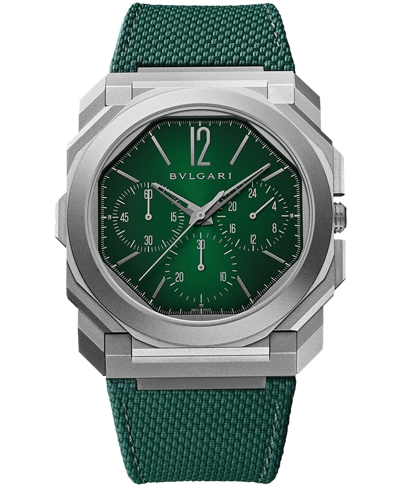 Bulgari 103890 : Octo Finissimo Chronograph GMT Automatic / Titanium / Yoshida Green