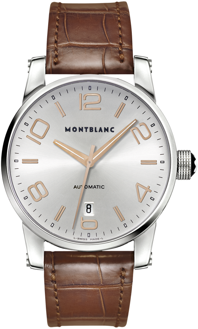 Montblanc 105813 : TimeWalker Date Automatic 4810 39 Silver / Red Gold Numerals