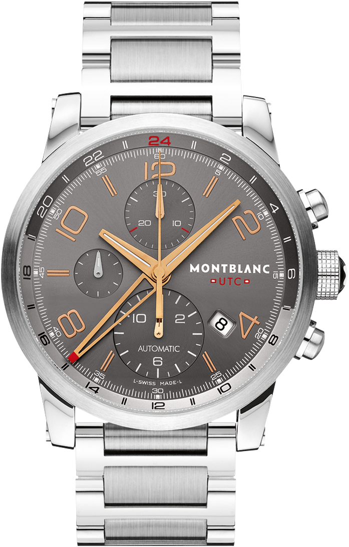 Montblanc 107303 : TimeWalker Chrono Voyager UTC Anthracite / Bracelet