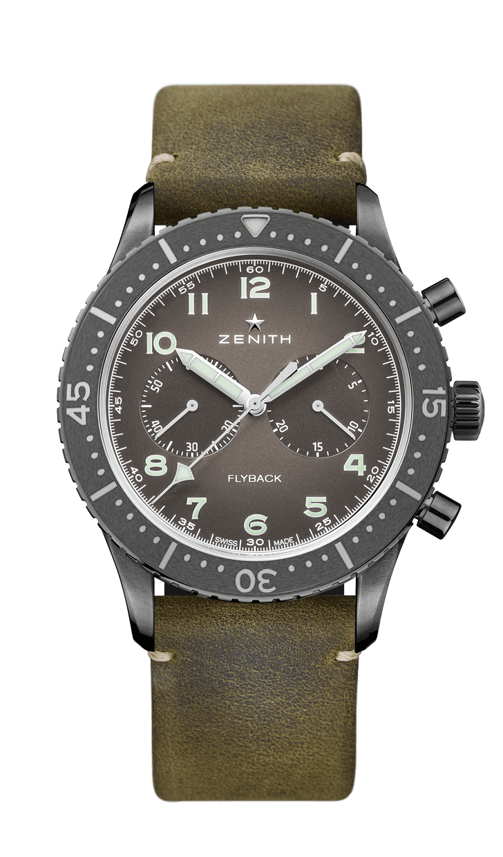 Zenith 11.2240.405/21.C773 : Cronometro Tipo CP-2 Flyback Aged Steel / Slate