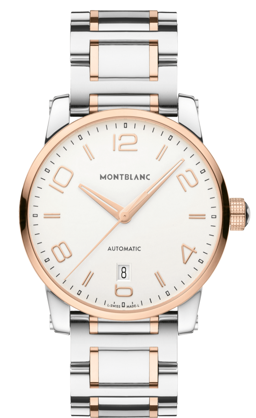 Montblanc 110329 : TimeWalker Date Automatic 39 Two Tone Red / White / Bracelet