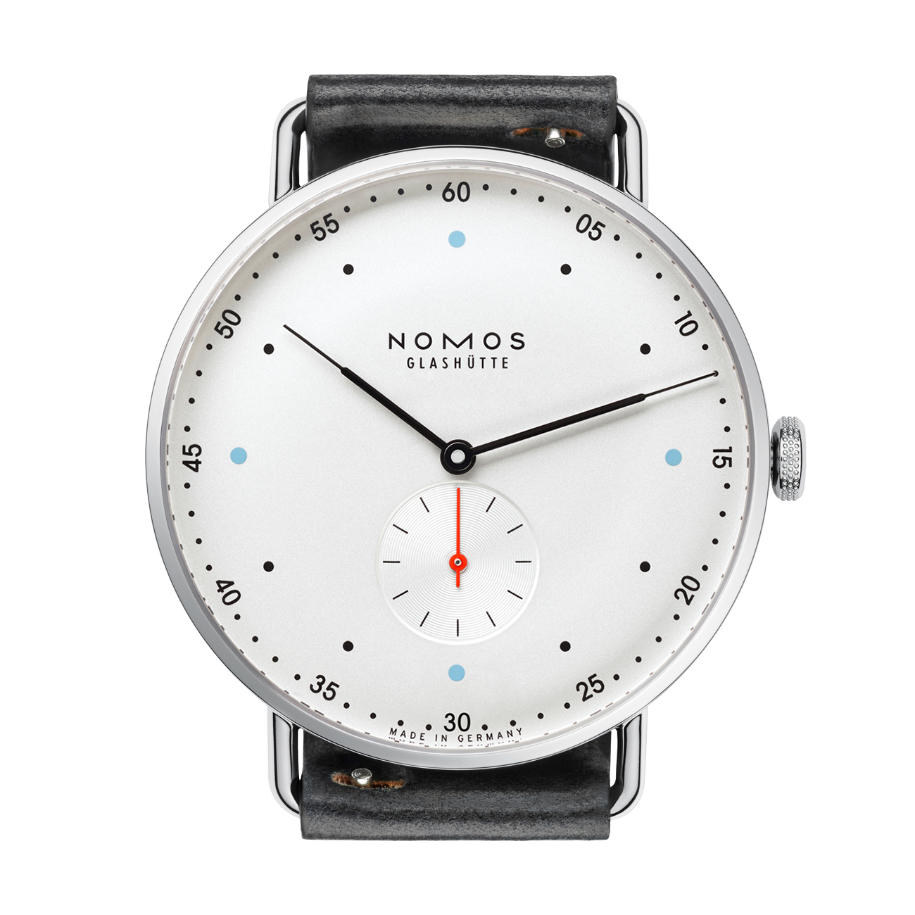 Nomos Glashütte 1109 : Metro 38 Silver / Steel Back