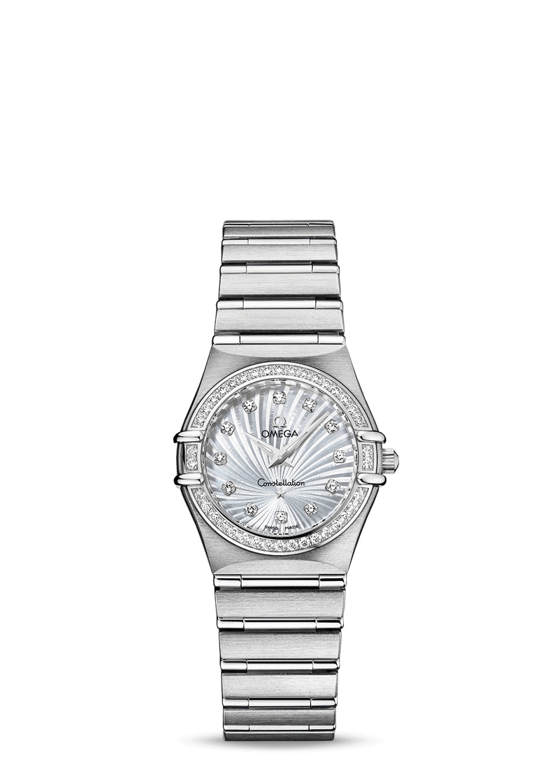 Omega 111.15.26.60.55.001 : Constellation Quartz 25.5 Stainless Steel / Diamond / MOP / 160 Years