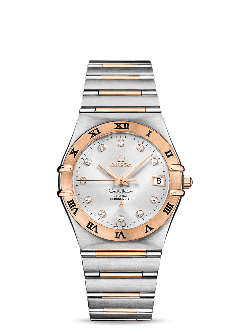 Omega 111.20.36.20.52.001 : Constellation Co-Axial 35.5 Stainless Steel / Red Gold / Silver / 160 Years
