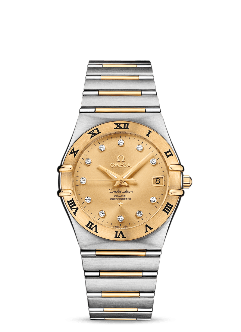 Omega 111.20.36.20.58.001 : Constellation Co-Axial 35.5 Stainless Steel / Yellow Gold / Champagne / 160 Years