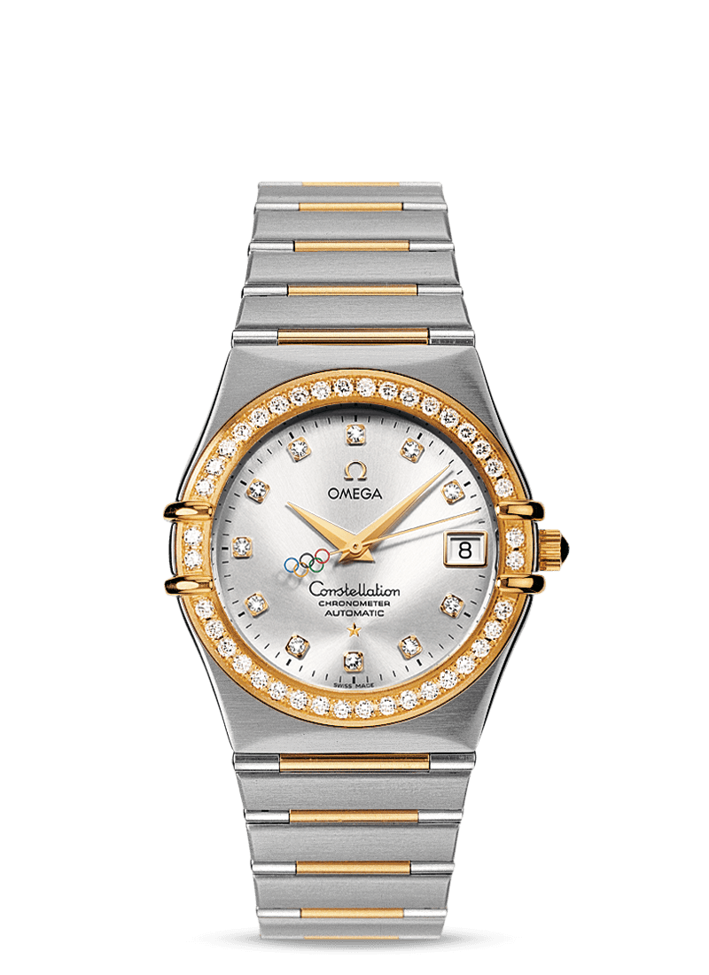 Omega 111.25.36.10.52.001 : Constellation Co-Axial 35.5 Stainless Steel / Yellow Gold / Diamond / Silver / Olympic Beijing 2008
