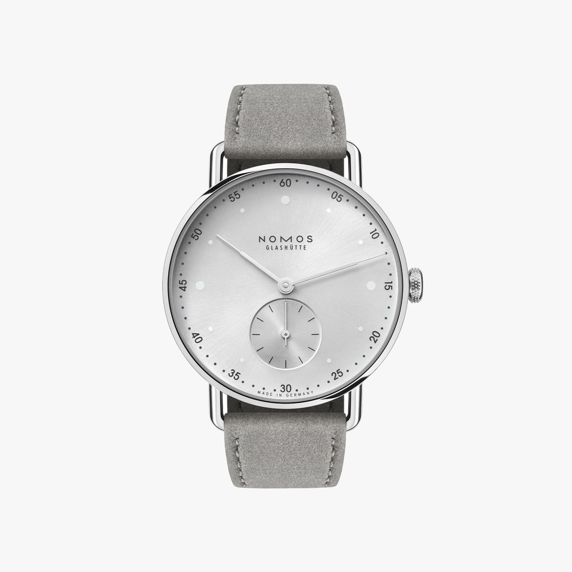 Nomos Glashütte 1122.SB : Metro 33 All Silver / Steel Back