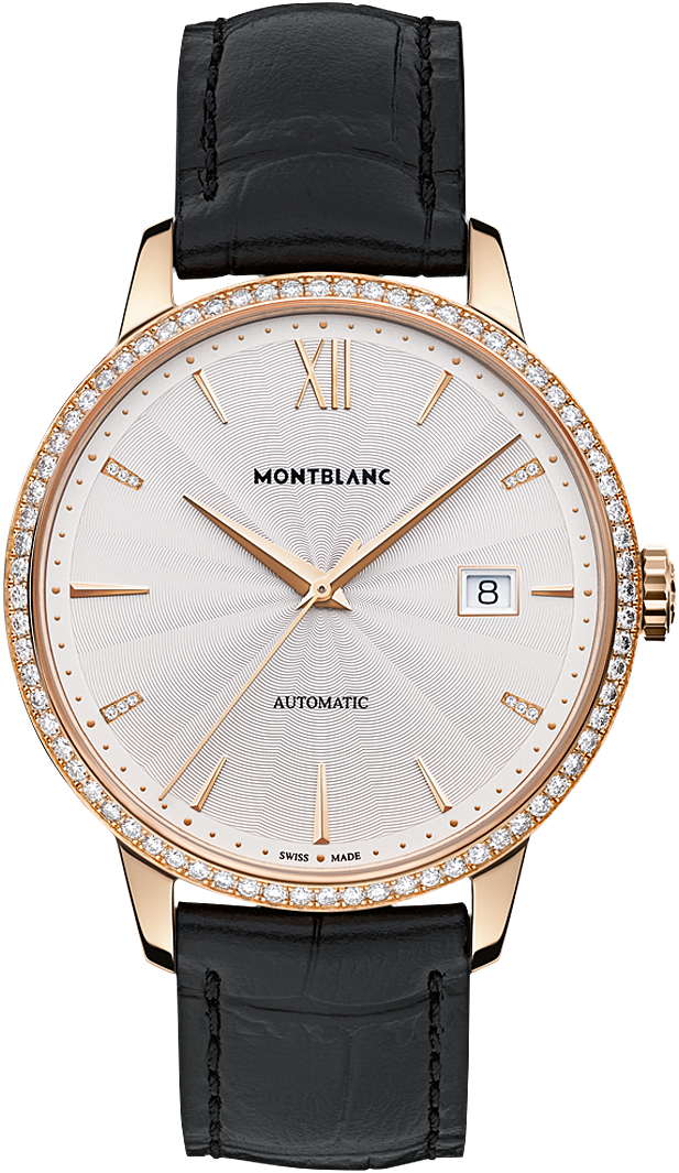 Montblanc 113706 : Heritage Spirit Date Automatic 39mm Red Gold Guilloche Diamond