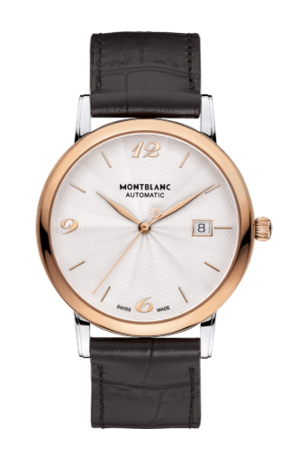 Montblanc 113824 : Classique Date Automatic 39mm Two Tone Guilloche