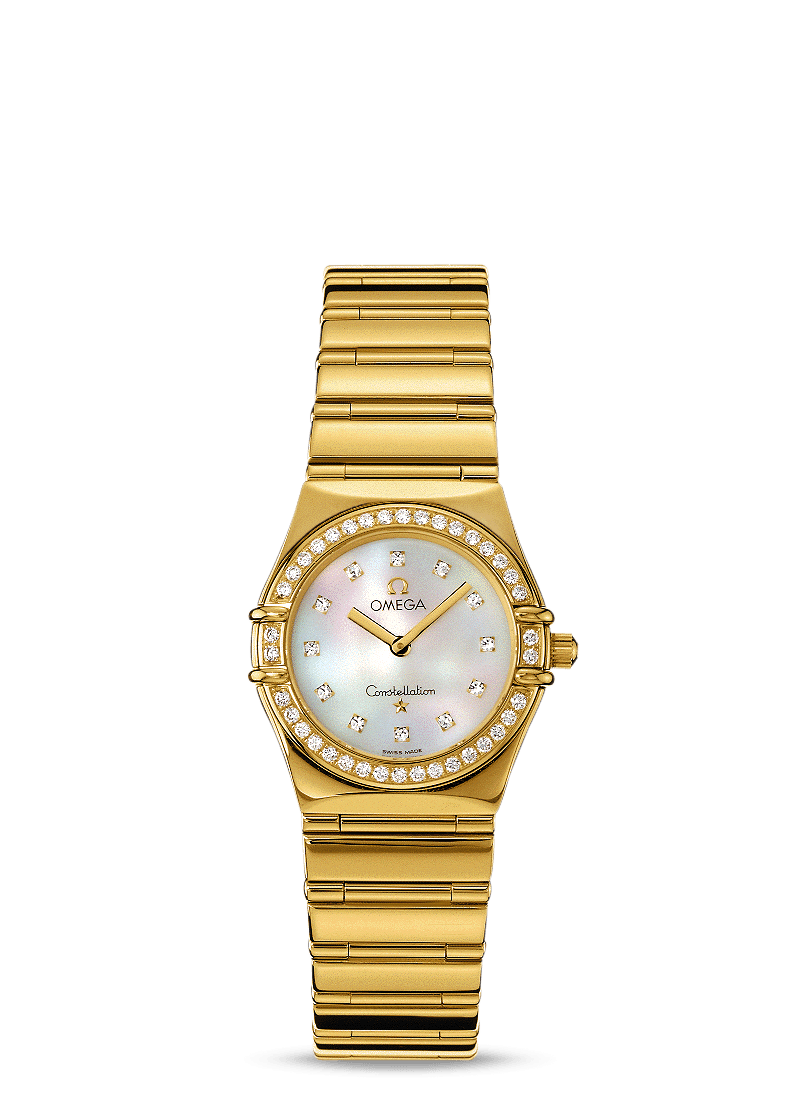 Omega 1154.75.00 : Constellation Quartz 25.5 My Choice Yellow Gold / Diamond / MOP