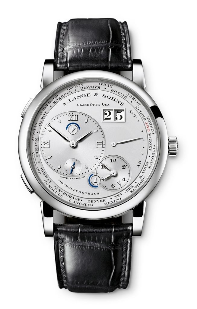 A. Lange & Söhne 116.025 : Lange 1 Timezone Platinum / Silver