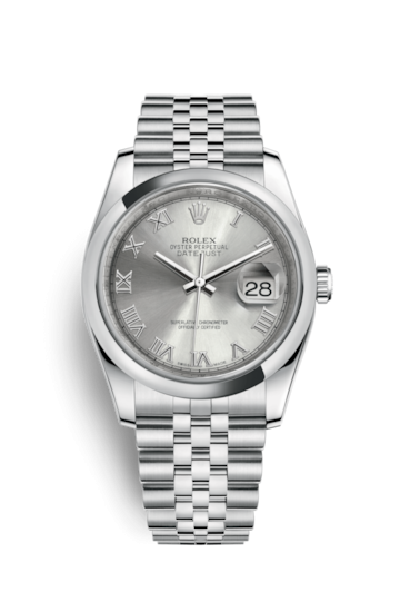 Rolex 116200-0067 : Datejust 36 Stainless Steel Domed / Jubilee / Rhodium Roman