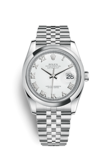Rolex 116200-0070 : Datejust 36 Stainless Steel  Domed / Jubilee / White Roman