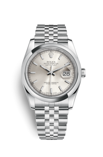 Rolex 116200-0084 : Datejust 36 Stainless Steel Domed / Jubilee / Silver
