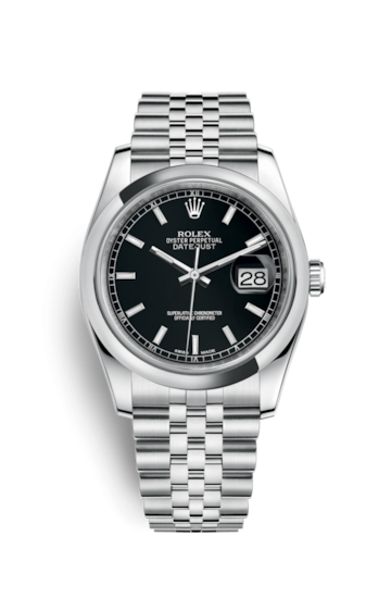 Rolex 116200-0099 : Datejust 36 Stainless Steel Domed / Jubilee / Black