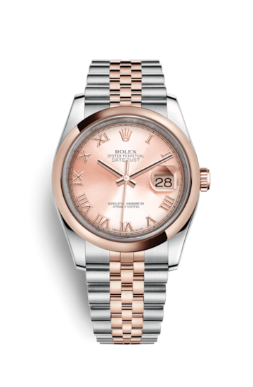 Rolex 116201-0070 : Datejust 36 Rolesor Everose Domed / Jubilee / Pink Roman