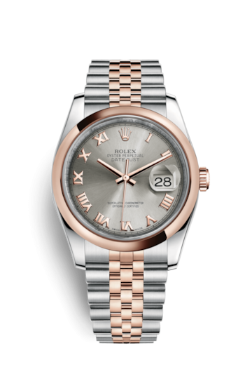 Rolex 116201-0071 : Datejust 36 Rolesor Everose Domed / Oyster / Steel Roman