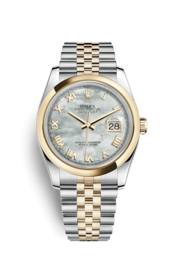 Rolex 116203-0164 : Datejust 36 Rolesor Yellow Domed / Jubilee / MOP Roman