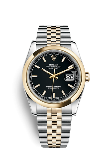 Rolex 116203-0174 : Datejust 36 Rolesor Yellow Domed / Jubilee / Black