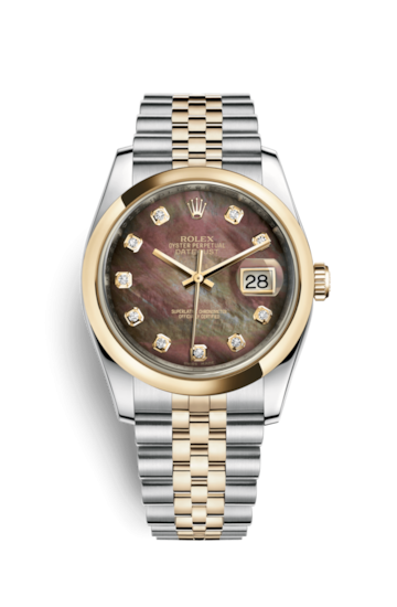 Rolex 116203-0181 : Datejust 36 Rolesor Yellow Domed / Jubilee / Brown MOP