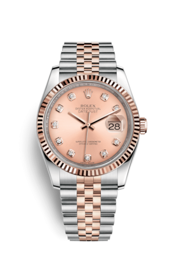 Rolex 116231-0057 : Datejust 36 Rolesor Everose Fluted / Jubilee / Pink Diamonds