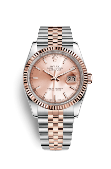 Rolex 116231-0062 : Datejust 36 Rolesor Everose Fluted / Jubilee / Pink