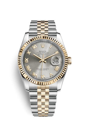 Rolex 116233-0204 : Datejust 36 Rolesor Yellow Fluted / Jubilee / Steel Roman